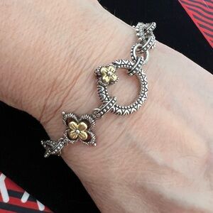 Gorgeous Floral Designer Bracelet by Barbara Bixby